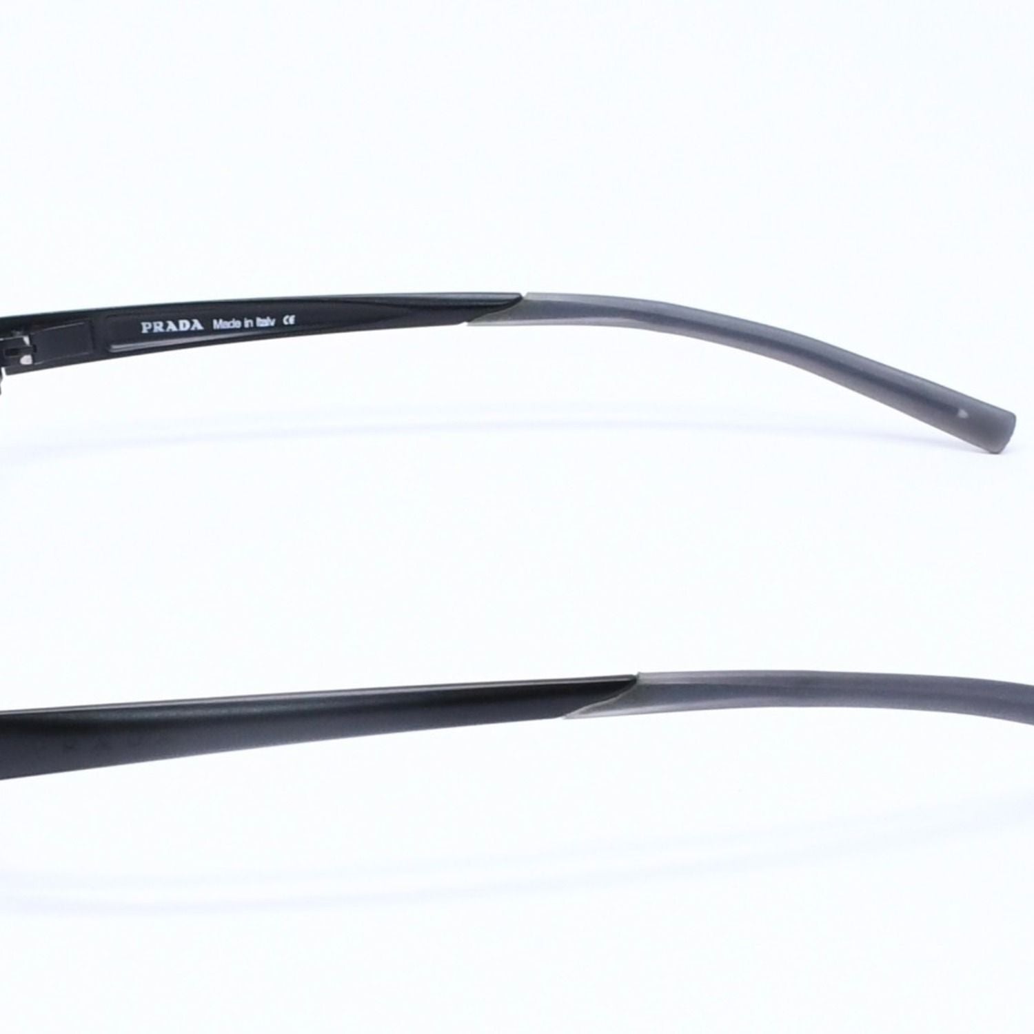 Prada Square Sunglasses Eyewear Metal Acetate Black — view 5