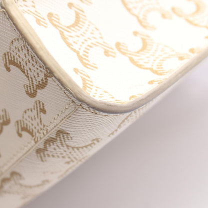 Celine Handbag Mini Vertical Cover Triomphe 2-Way Ivory Brown Canvas Leather — view 8