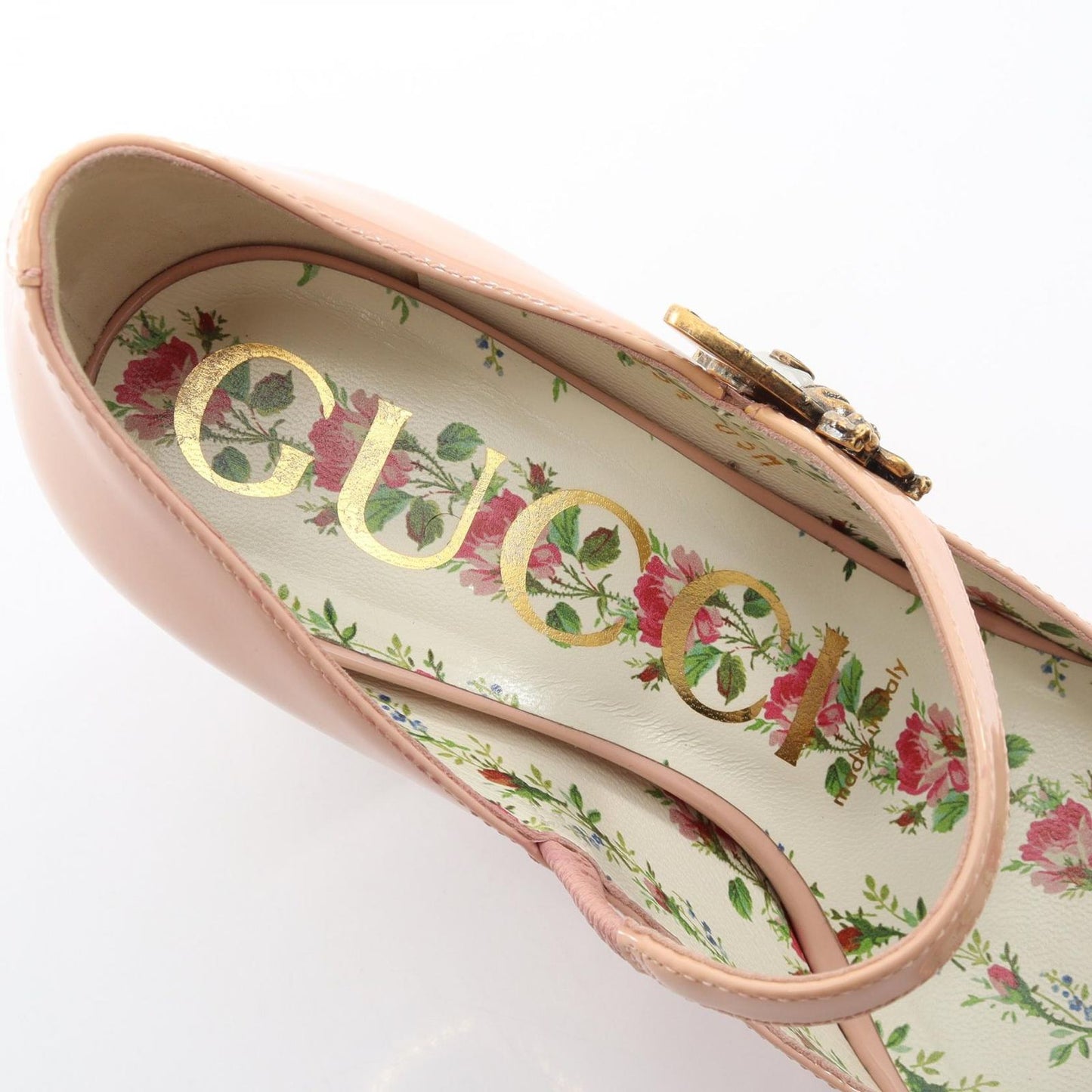 Gucci Pumps Louis Bee Mary Jane Patent Leather Heel — view 5