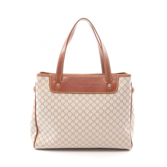 Celine Tote Bag Macadam Beige Brown Canvas Leather