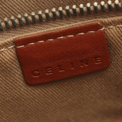 Celine Tote Bag Macadam Beige Brown Canvas Leather — view 4
