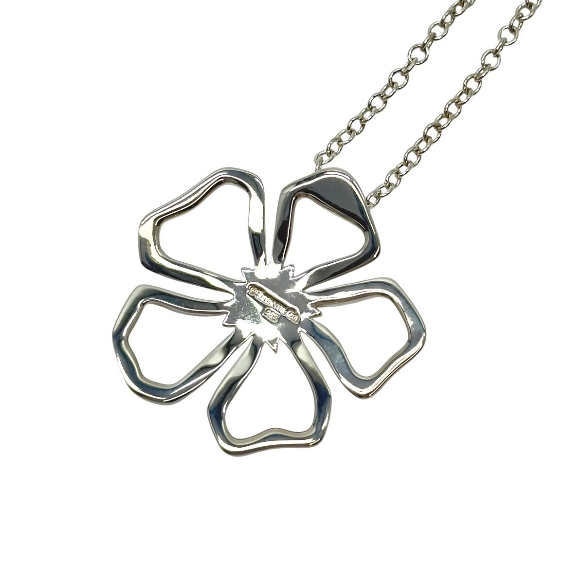 Tiffany & Co Open Flower 925 Sterling Silver Pendant — view 3
