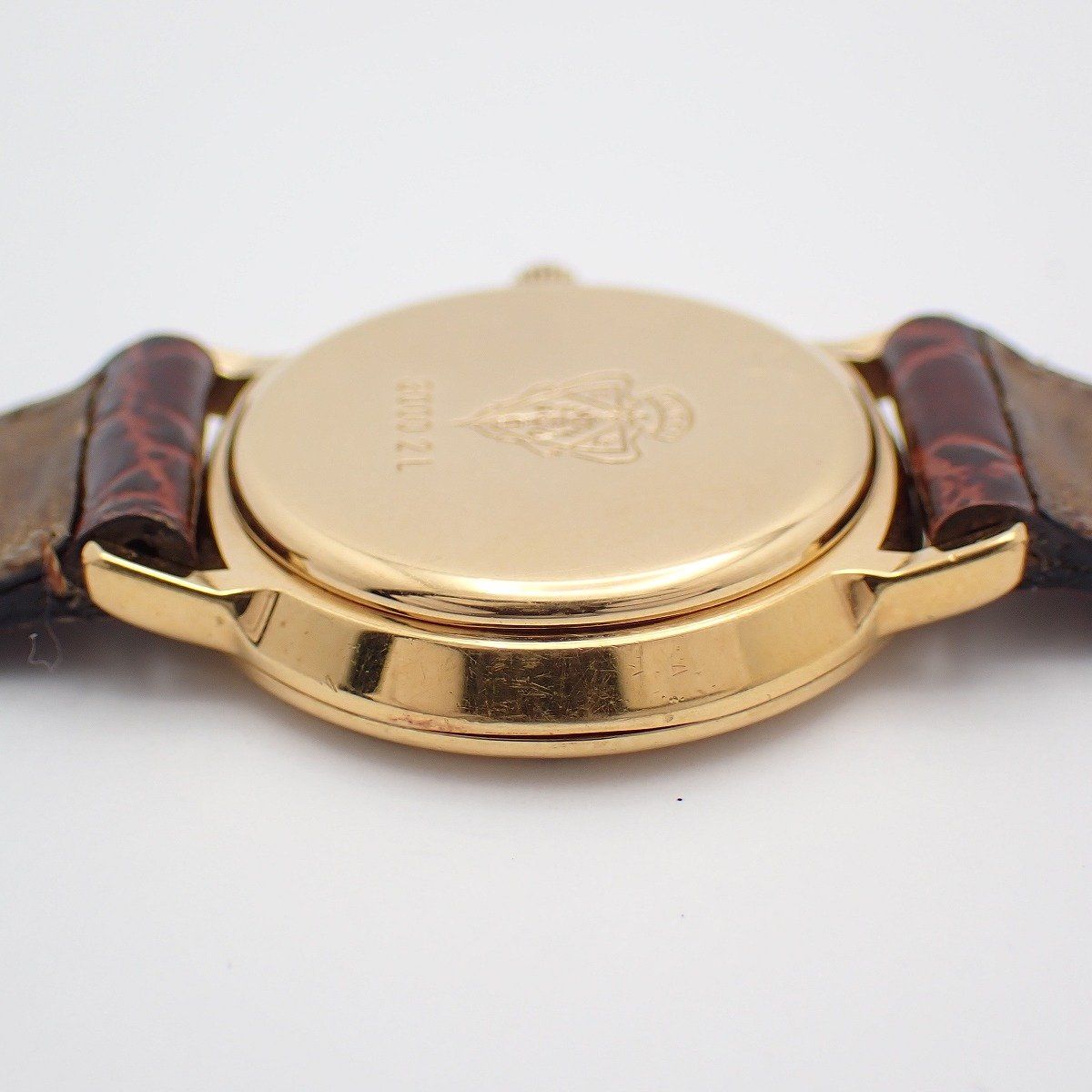 Gucci Quartz Watch Gold Leather Pawn — view 7