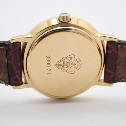 Gucci Quartz Watch Gold Leather Pawn — view 8