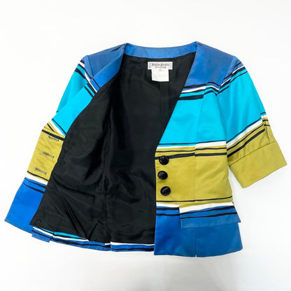 Saint Laurent Color Jacket Cotton Border 34 Multicolor — view 4