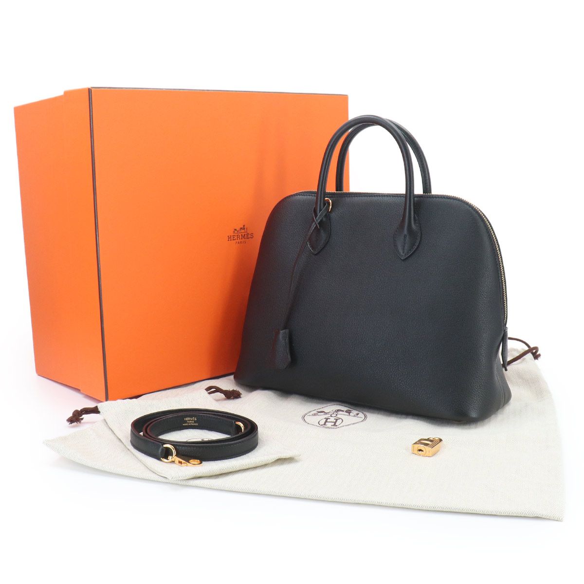 Hermes Bolide 1923 30 2-Way Bag Taurillon Noviyo Black — view 2
