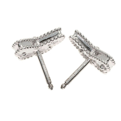 Van Cleef & Arpels Sweet Papillon Taquoise Earrings 18K White Gold — view 3