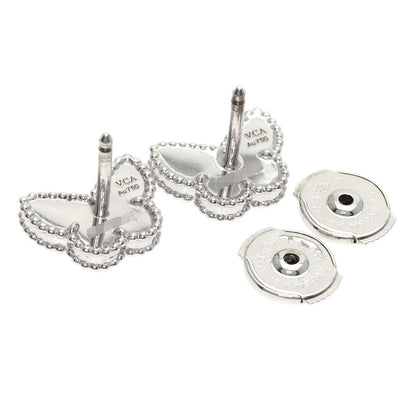 Van Cleef & Arpels Sweet Papillon Taquoise Earrings 18K White Gold — view 2