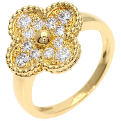 Van Cleef & Arpels Vintage Alhambra Diamond 50 Ring 18K Yellow Gold — view 2
