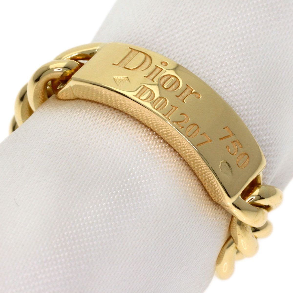 Dior Golmet Chain 49 Ring 18K Yellow Gold