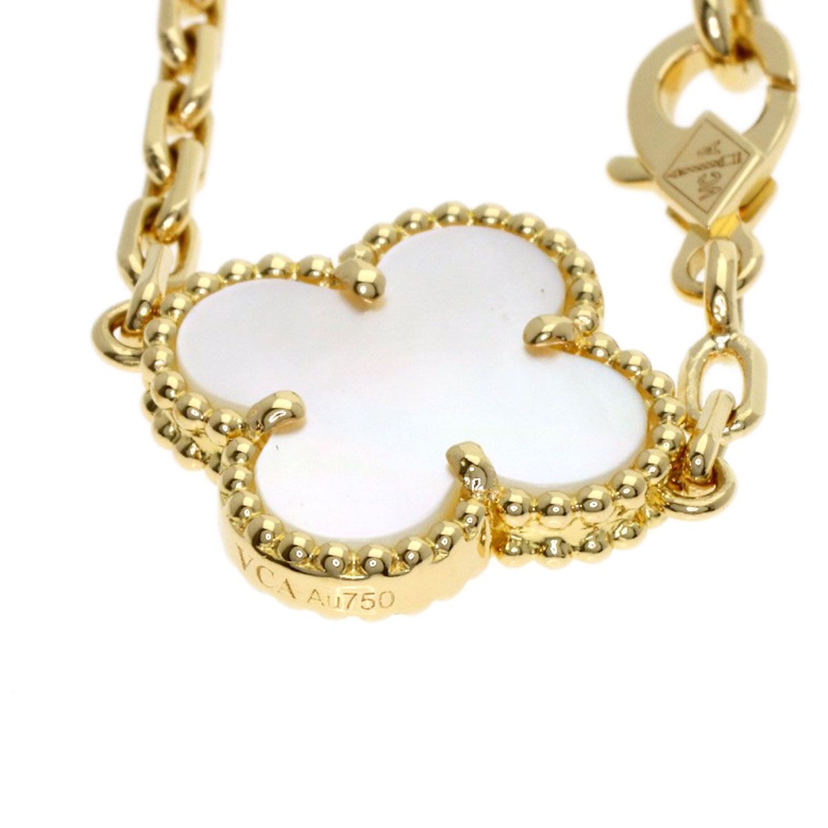 Van Cleef & Arpels Vintage Alhambra Shell Bracelet 18K Yellow Gold — view 5