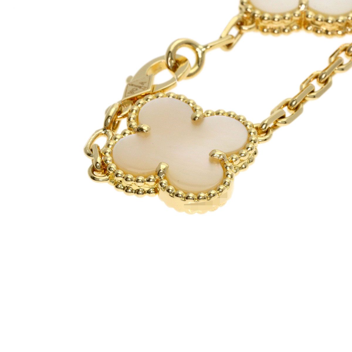 Van Cleef & Arpels Vintage Alhambra Shell Bracelet 18K Yellow Gold — view 6