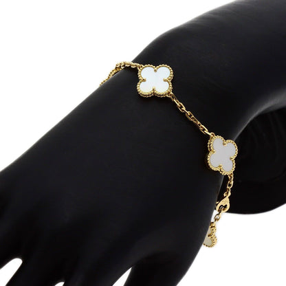 Van Cleef & Arpels Vintage Alhambra Shell Bracelet 18K Yellow Gold — view 7