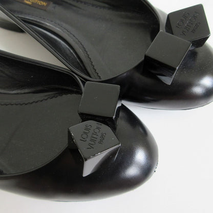 Louis Vuitton Pumps Leather Cube Dice Flat Shoes Black 2 1 34 — view 7