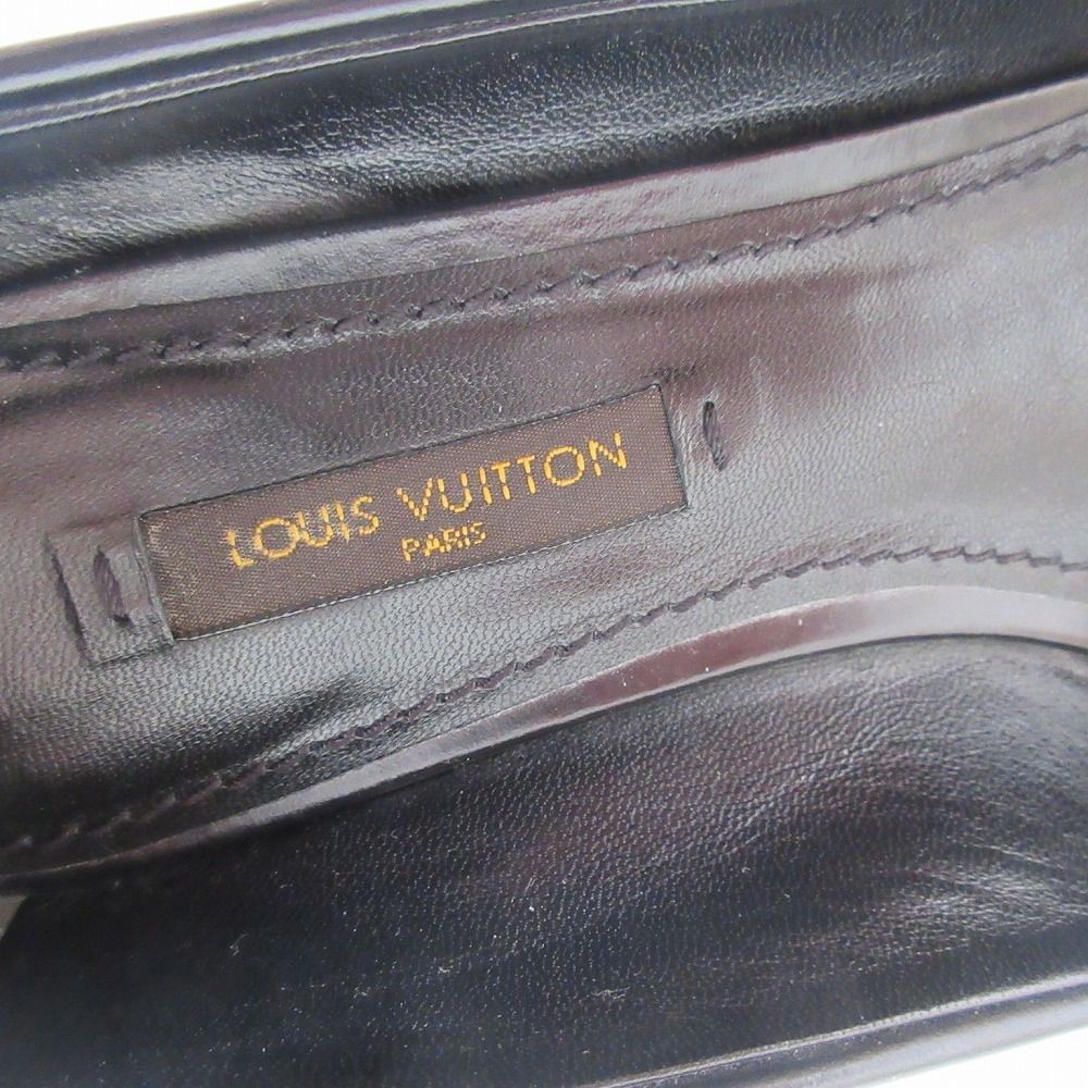 Louis Vuitton Pumps Leather Cube Dice Flat Shoes Black 2 1 34 — view 6