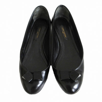 Louis Vuitton Pumps Leather Cube Dice Flat Shoes Black 2 1 34