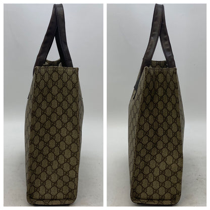 Gucci GG Supreme Canvas Tote Bag Brown — view 6