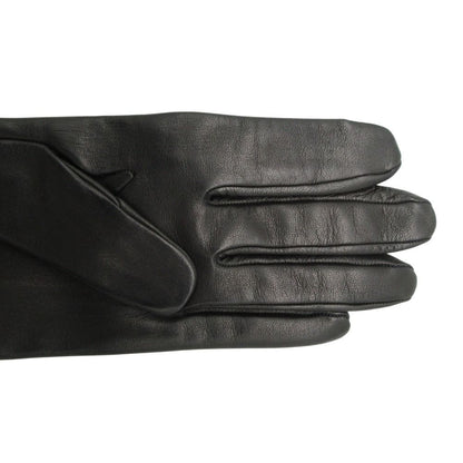 Hermes Gloves Logo Charm Chain Lambskin 7.5 Black — view 6