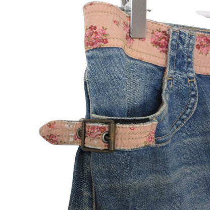 Dolce & Gabbana Mini Skirt D&G Y2k Liberty Pattern Contrast Aja Star Denim Blue — view 6