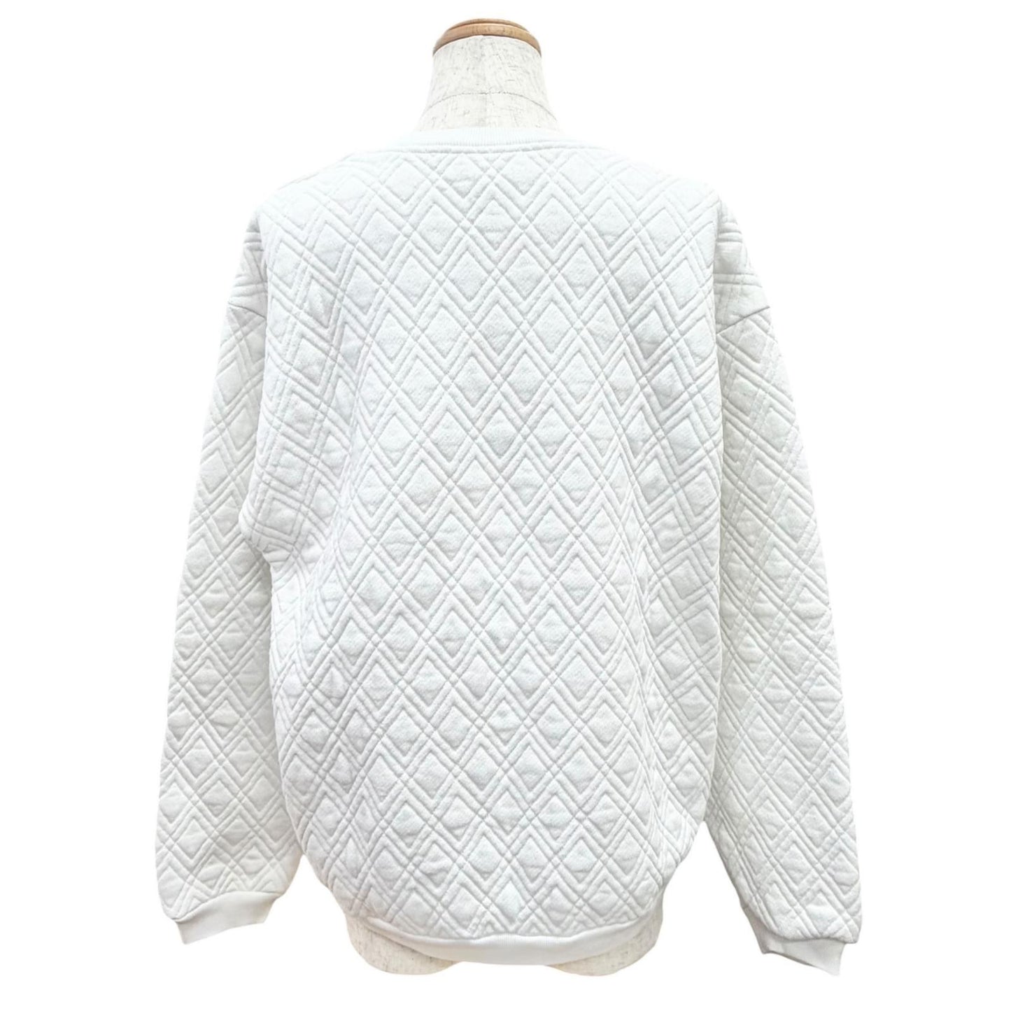 Gucci 100% Cotton Logo Quilted Sweatshirt White Pink — view 4