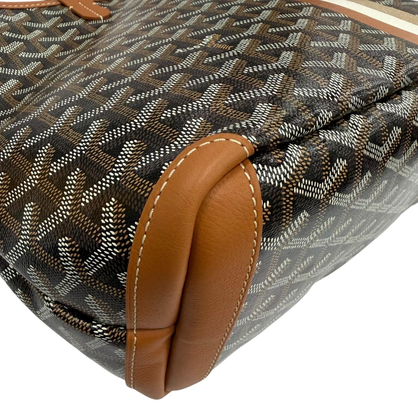 Goyard Artois PM Ma Cage Tote Bag in Canvas Leather Brown — view 7