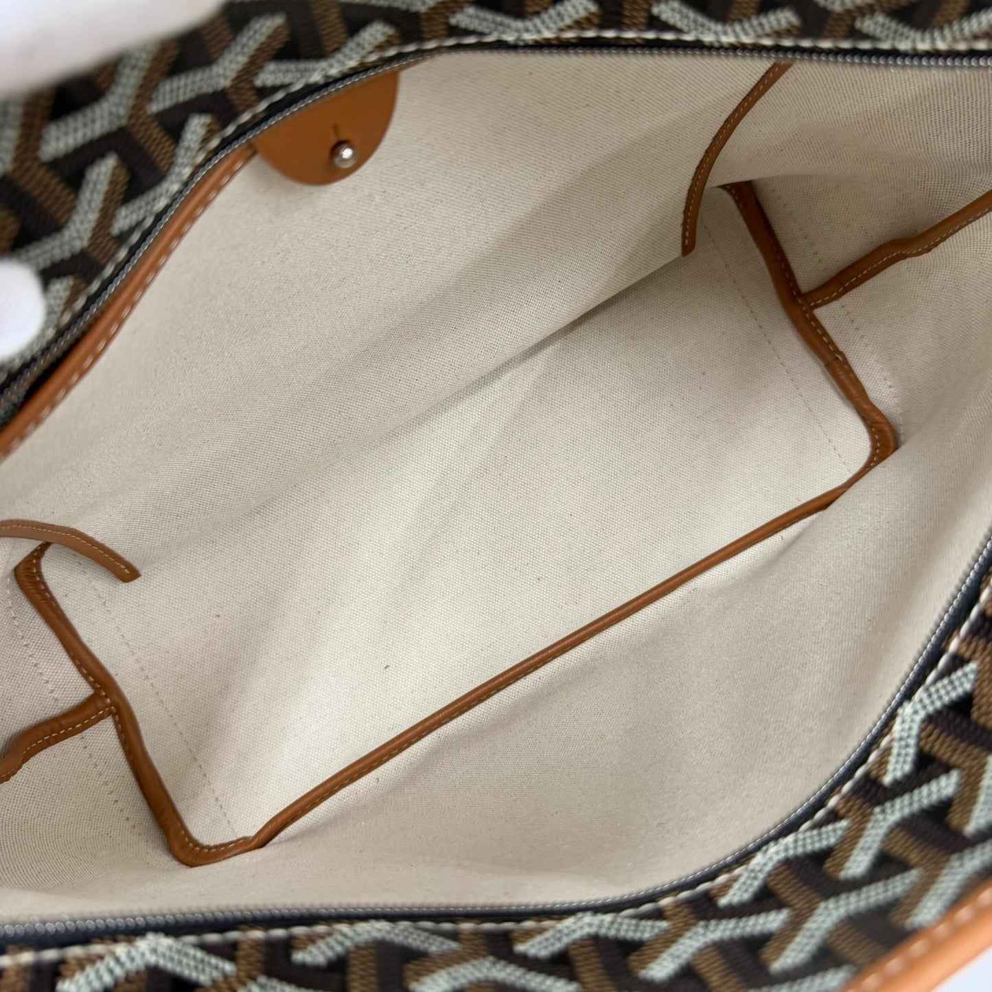 Goyard Artois PM Ma Cage Tote Bag in Canvas Leather Brown — view 6