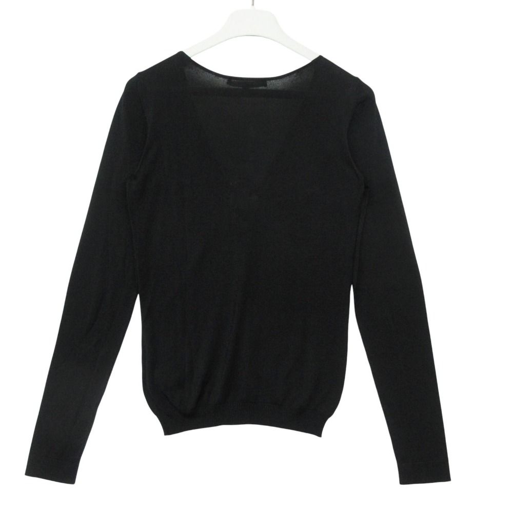 Gucci Top Front Motif Long Sleeve Stretch Black — view 2