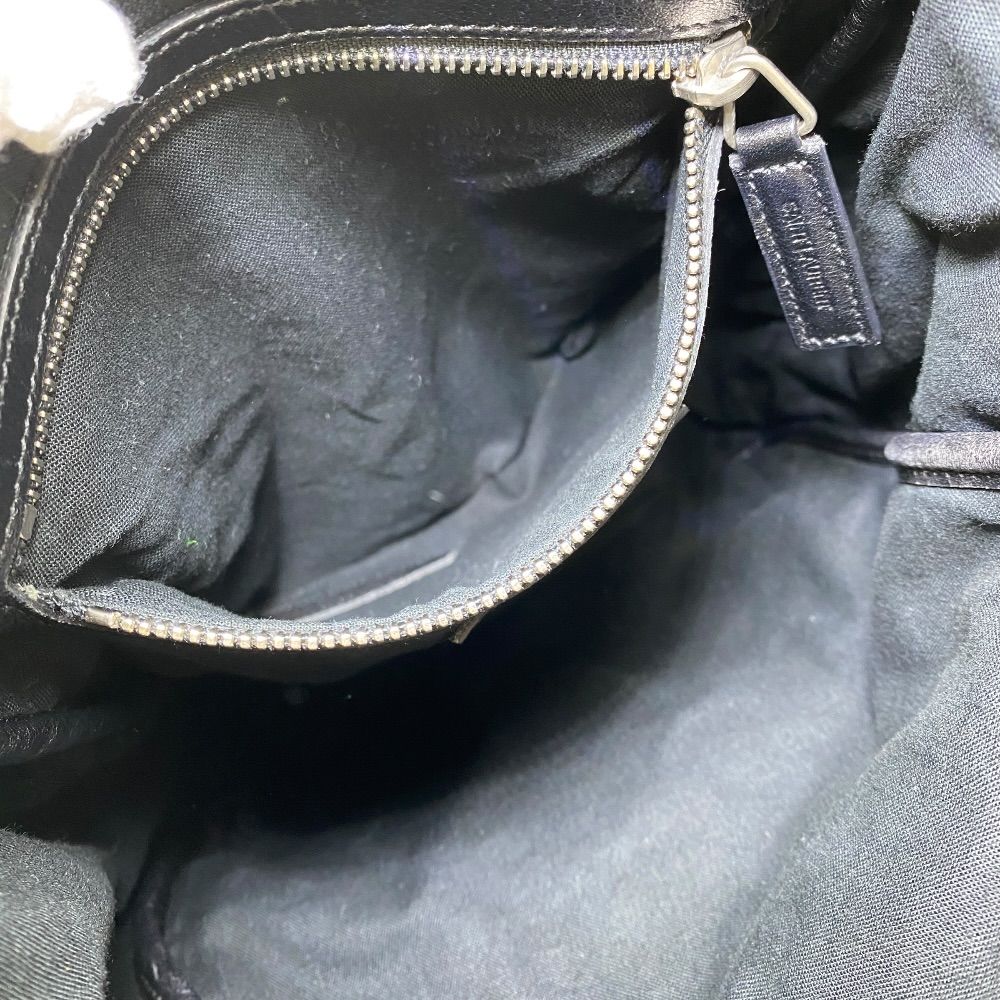 Saint Laurent Festival Tapestry Backpack Canvas Leather Black Multicolor Fine — view 7