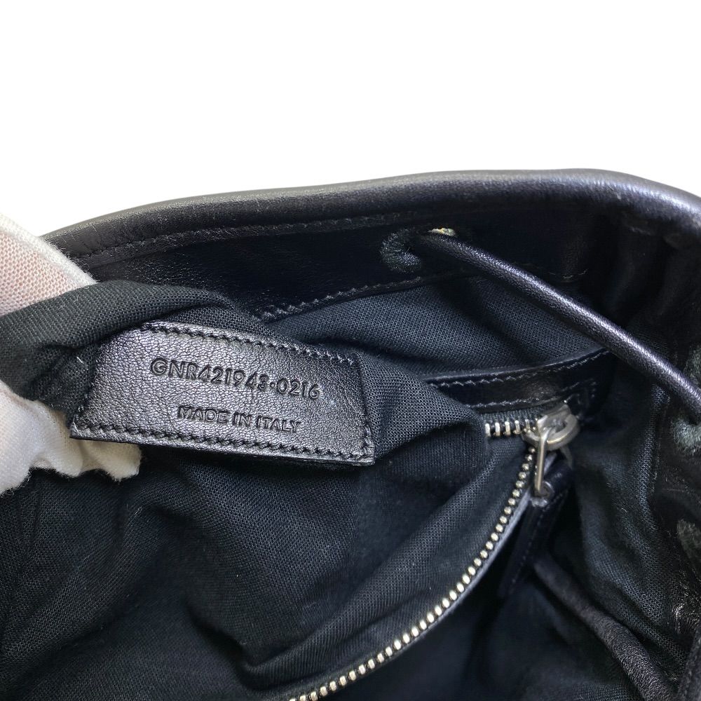 Saint Laurent Festival Tapestry Backpack Canvas Leather Black Multicolor Fine — view 8