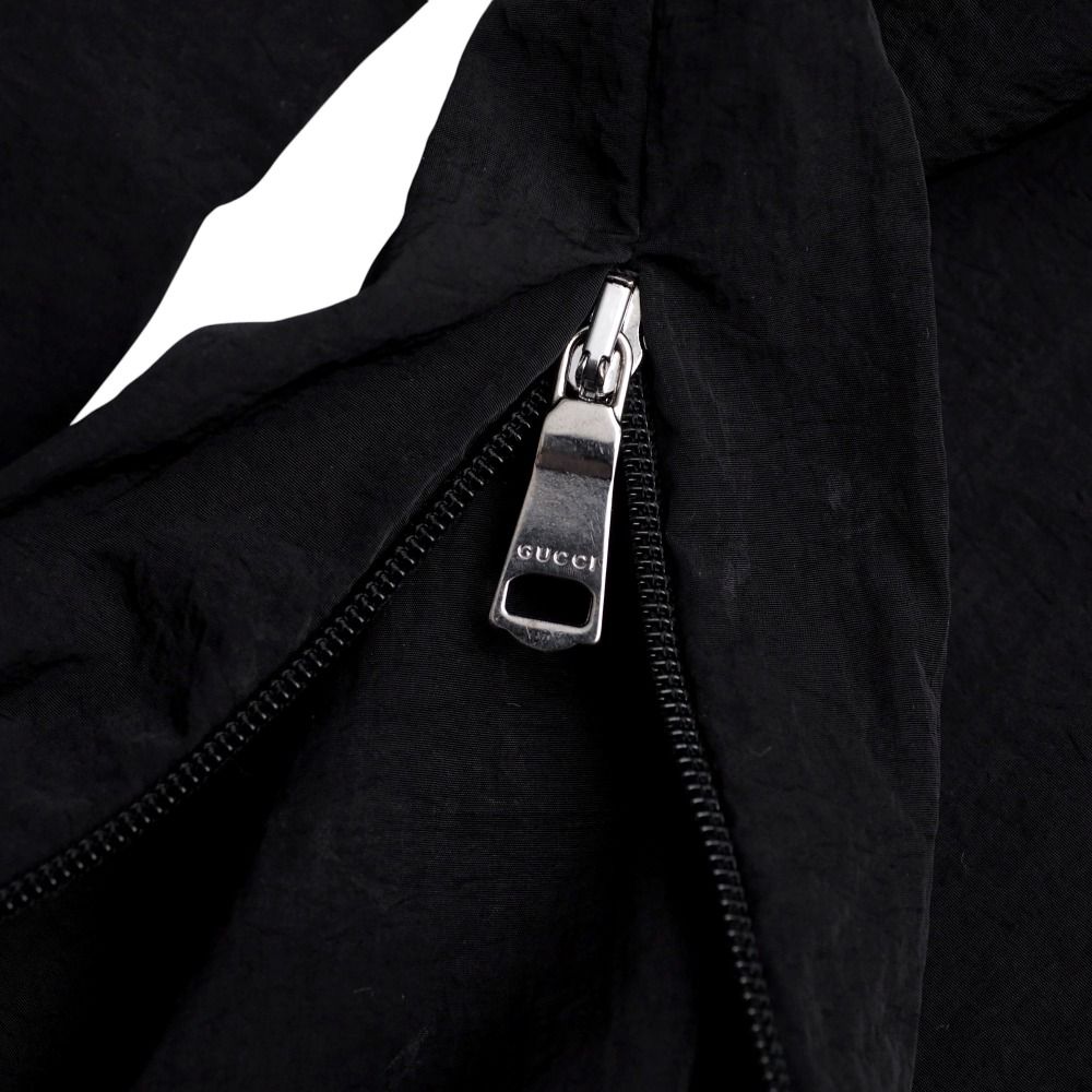 Gucci Oversize Nylon Track Pants S Side Line Web GG Logo Patch — view 7