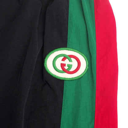 Gucci Oversize Nylon Track Pants S Side Line Web GG Logo Patch — view 5