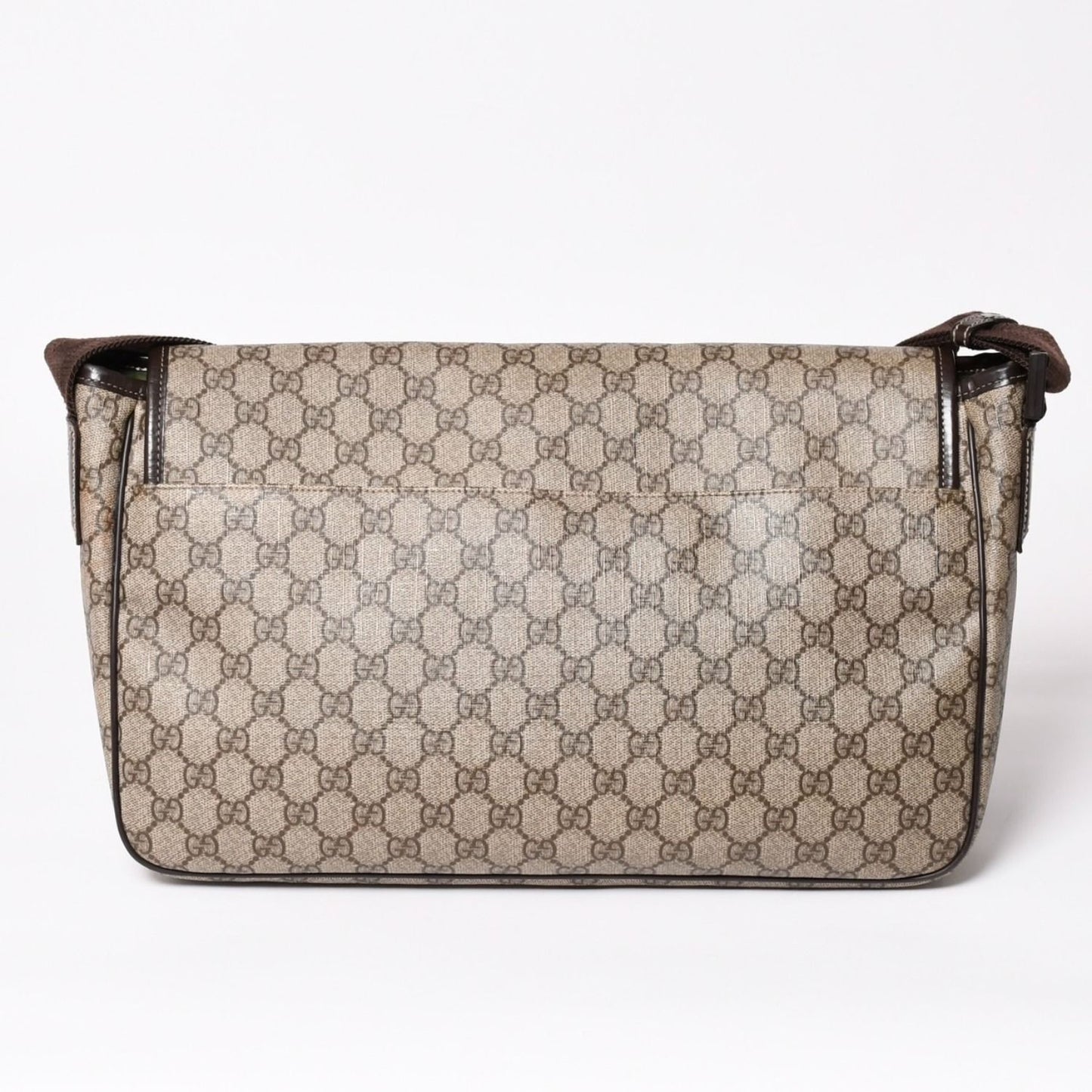 Gucci GG Supreme Canvas Messenger Shoulder Bag Silver — view 2