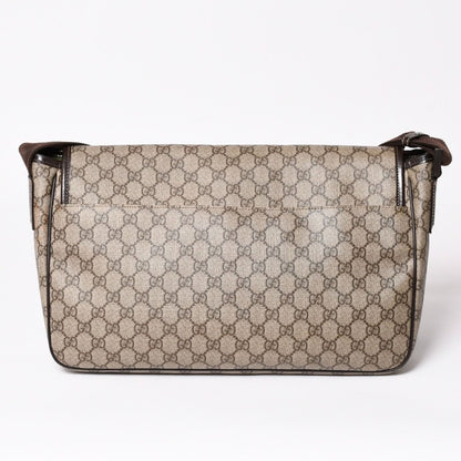 Gucci GG Supreme Canvas Messenger Shoulder Bag Silver — view 2