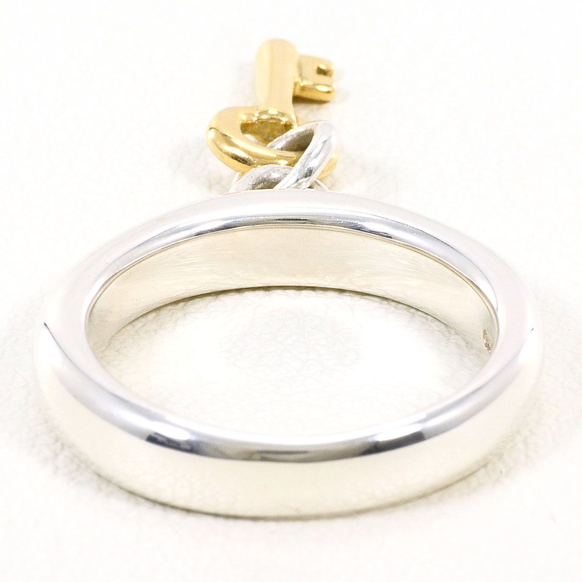 Tiffany & Co Key 18K Yellow Gold 925 Sterling Silver Ring — view 3