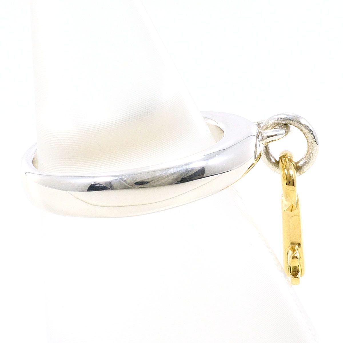 Tiffany & Co Key 18K Yellow Gold 925 Sterling Silver Ring — view 2