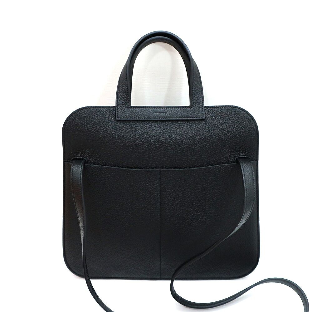 Hermes Heaven Halzan 31 Black Noir Bag Silver — view 4