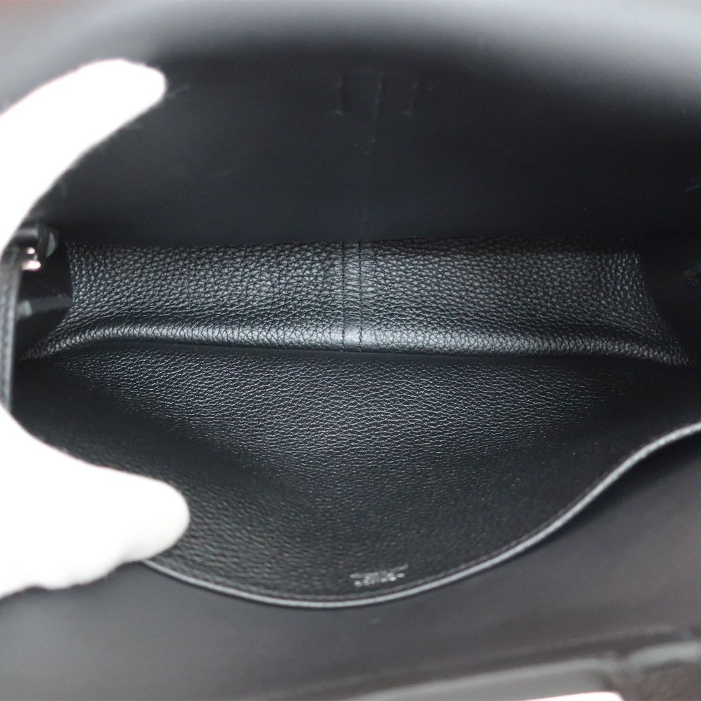 Hermes Heaven Halzan 31 Black Noir Bag Silver — view 7