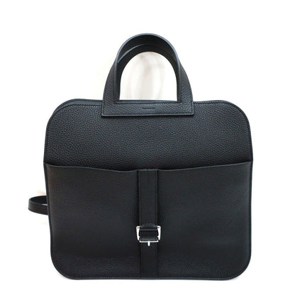 Hermes Heaven Halzan 31 Black Noir Bag Silver — view 3