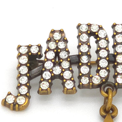 Dior J'adior Brooch 3.8 Pin Logo Crystal Gold — view 2