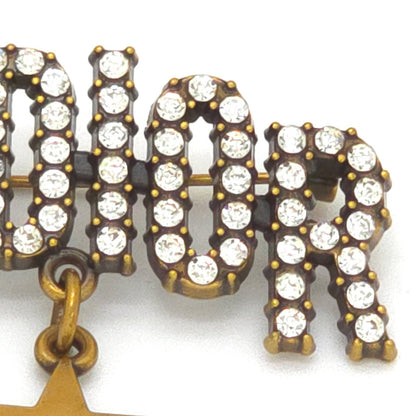Dior J'adior Brooch 3.8 Pin Logo Crystal Gold — view 3