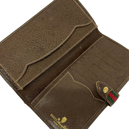 Gucci Wallet Collection GG Plus Supreme Sherry Beige Dark Brown Leather — view 3
