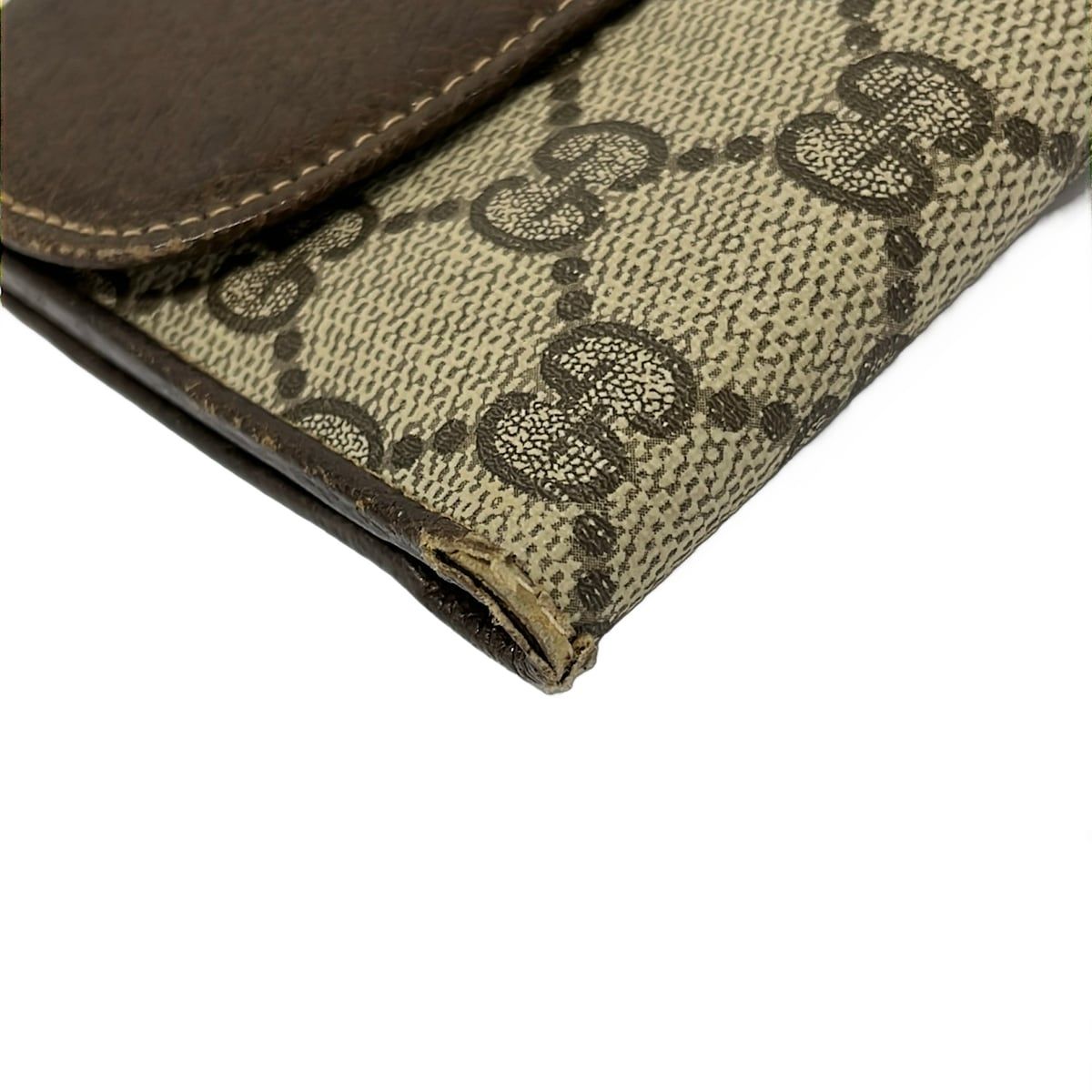 Gucci Wallet Collection GG Plus Supreme Sherry Beige Dark Brown Leather — view 6