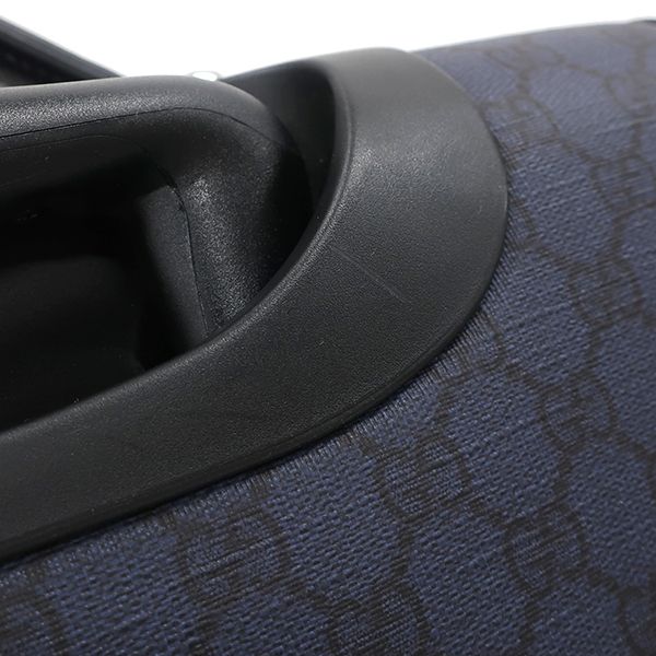 Gucci Travel Bag Savoy Cabin Trolley Small GG Supreme Canvas Leather Navy — view 8