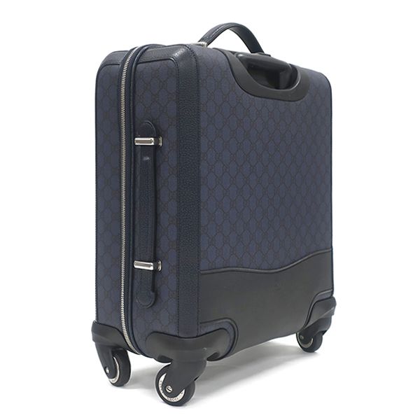 Gucci Travel Bag Savoy Cabin Trolley Small GG Supreme Canvas Leather Navy — view 2