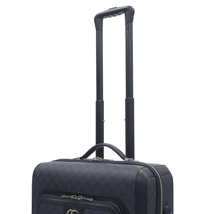 Gucci Travel Bag Savoy Cabin Trolley Small GG Supreme Canvas Leather Navy — view 4