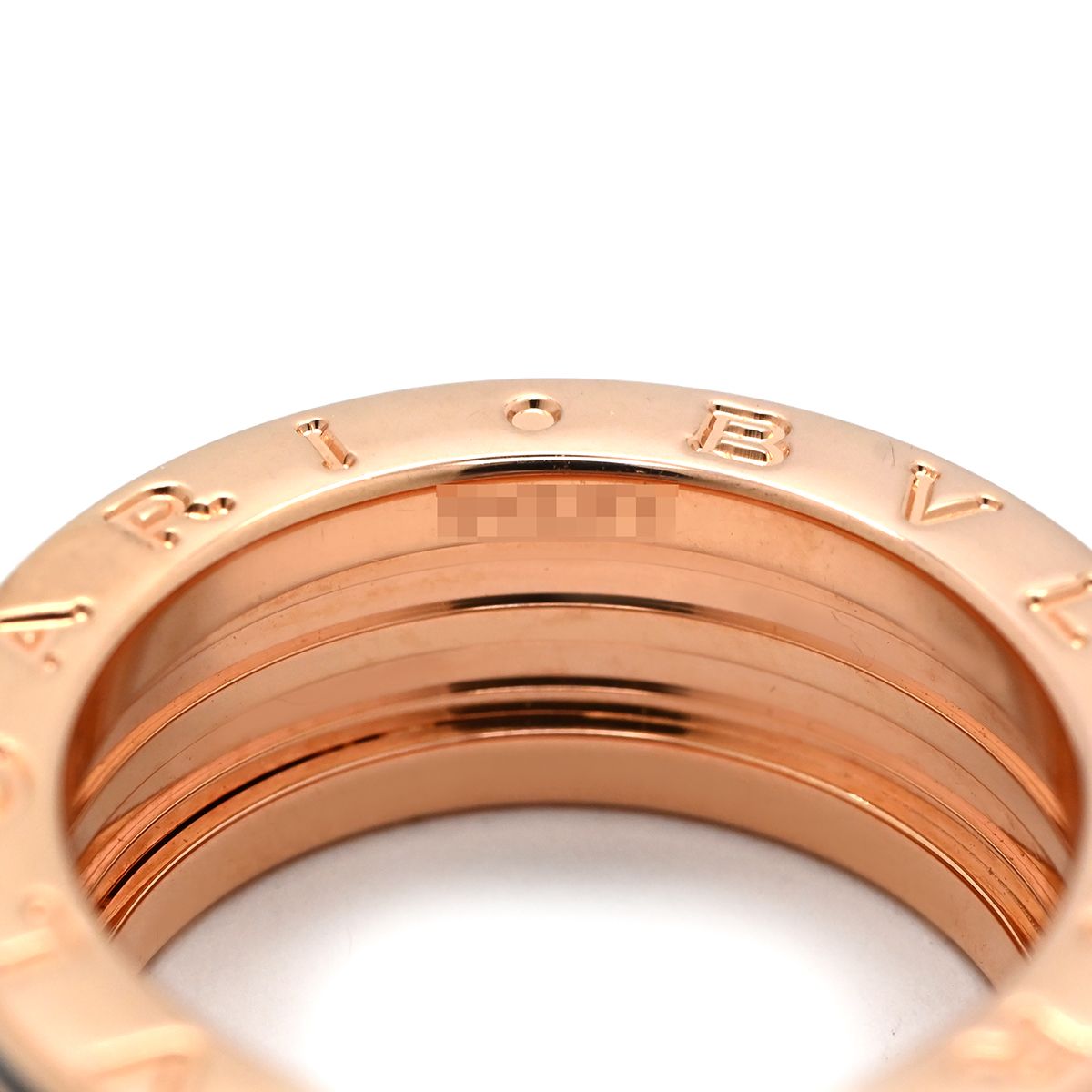 Bvlgari B.zero1 Ring Rock Band Black Pink Gold 53 18K — view 5