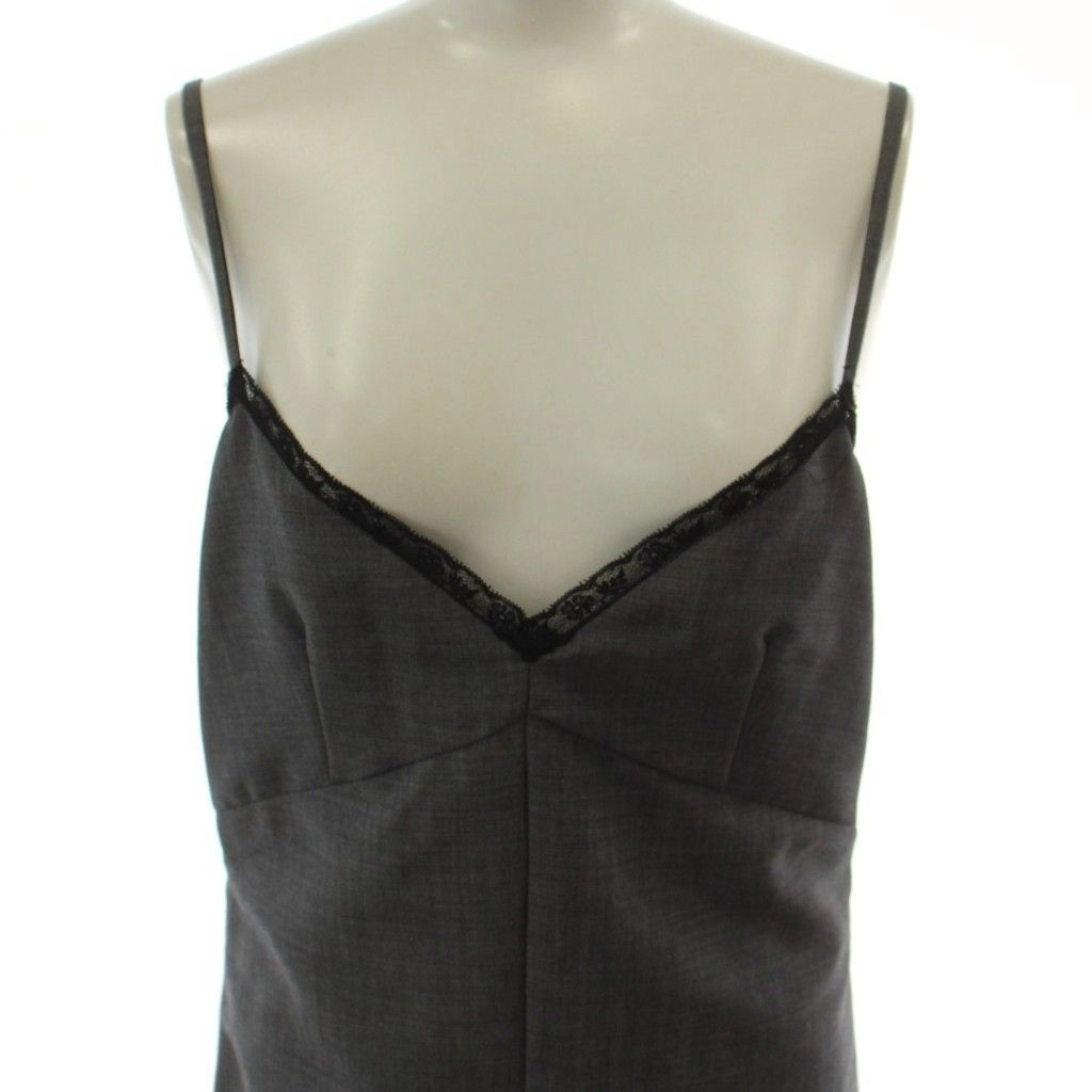 Prada Cami Dress Mohair 38 Gray Long Length — view 4
