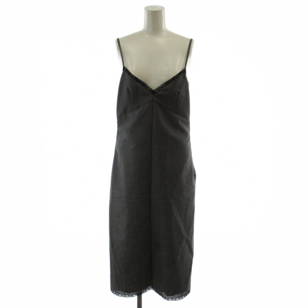Prada Cami Dress Mohair 38 Gray Long Length