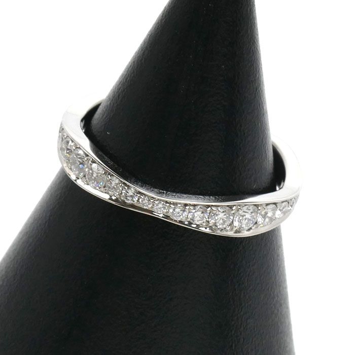 Harry Winston Platinum Pave Wave Ring Diamond — view 2