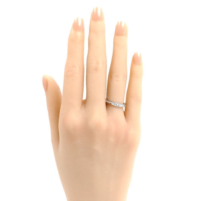 Harry Winston Platinum Pave Wave Ring Diamond — view 6